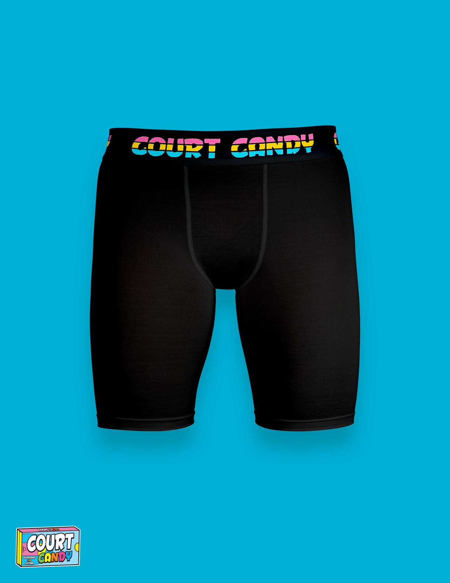 Court Candy Mens Black Compression Shorts 3/4 length basketball compression shorts athletic compression shorts for sports underwear for bball hoops NBA